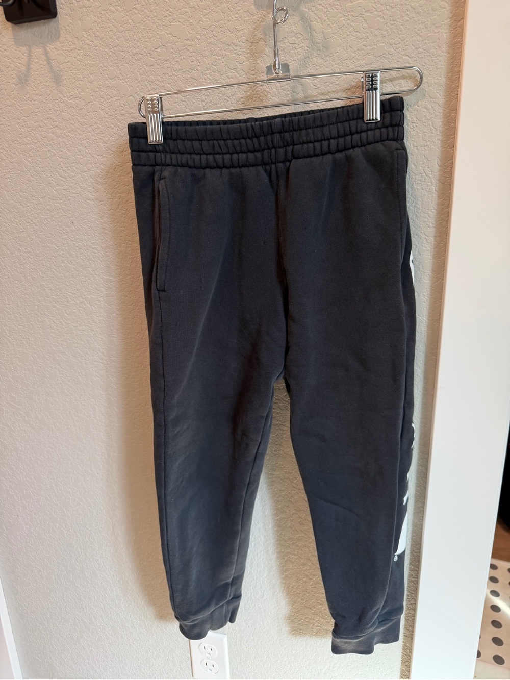 Carhartt Black Kids Sweatpants with White Side Accent